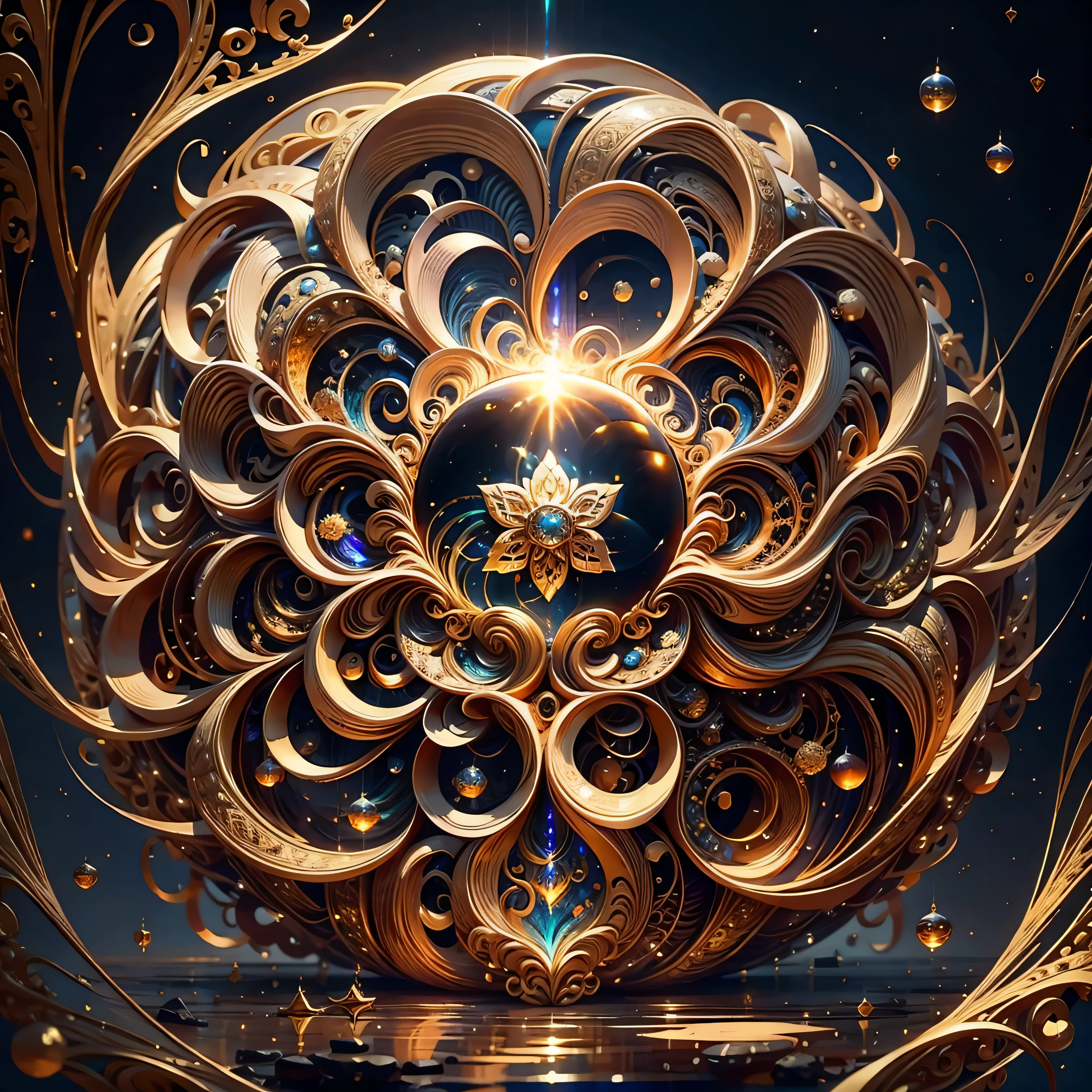 Highest image quality, ultra high definition, masterpiece, flower of life, Enlightenment, koy fish, golden dragon, light and shadow, particle light, particle special effects, Bioluminescence, beautiful romance, beautiful, dream highest quality, ultra high definition, masterpiece, exquisite CG, exquisite details, rich picture layers, beautiful, perfect details, best quality, highest image quality, high resolution, high definition, 16k, 8k, UHD, HDR, HD,--v5,--ar