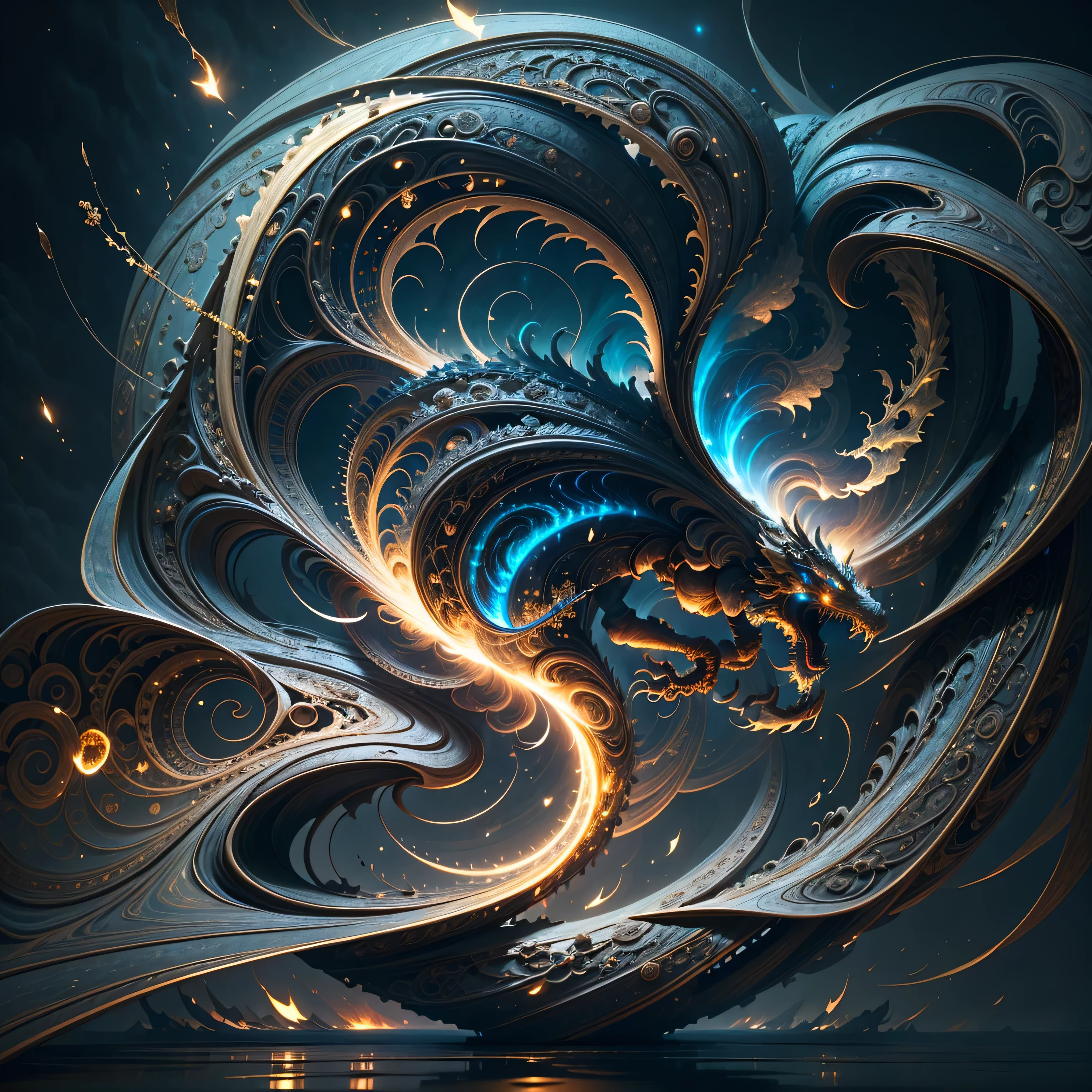 Highest image quality, ultra high definition, masterpiece, flower of life, Enlightenment, koy fish, golden dragon, light and shadow, particle light, particle special effects, Bioluminescence, beautiful romance, beautiful, dream highest quality, ultra high definition, masterpiece, exquisite CG, exquisite details, rich picture layers, beautiful, perfect details, best quality, highest image quality, high resolution, high definition, 16k, 8k, UHD, HDR, HD,--v5,--ar