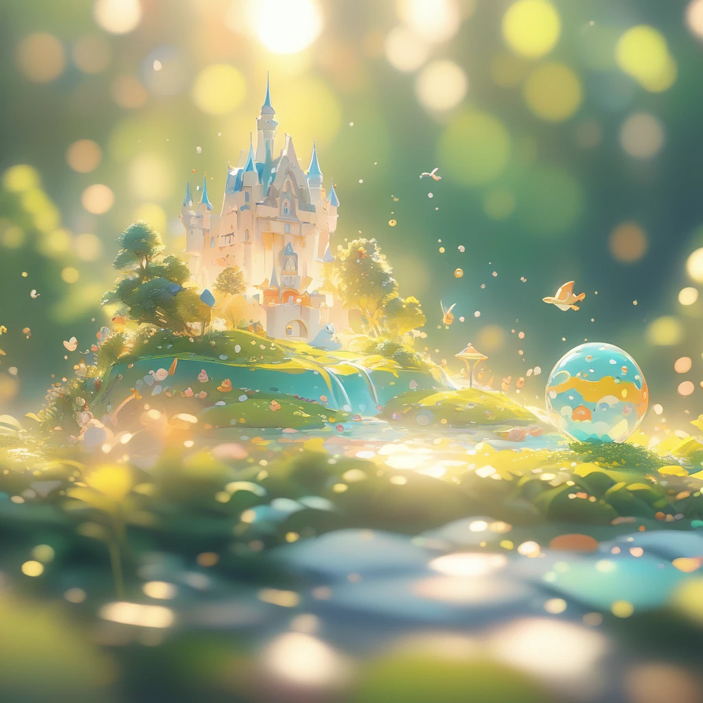 (masterpiece, best quality:1.2), Close up of a cartoon castle on a green background, Cute numbers艺术, Beautifully detailed digital art, 4k high definition illustration wallpaper, Cute numbers, Blurred dream picture, 4k hd wallpaper illustration, Cute 3d rendering, A beautiful artistic illustration, 2d illustration, 2d illustration, Blurred dreamy illustration, Epic Concept Art. Bokeh .Ultra wide angle（（best quality））， （（Intricate details））， （（Surrealism））（8k）
