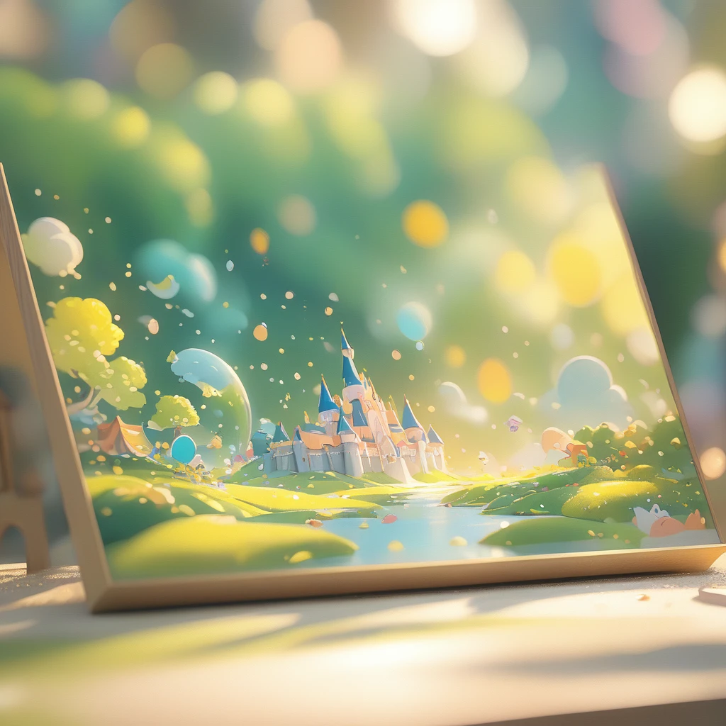 (masterpiece, best quality:1.2), Close up of a cartoon castle on a green background, Cute numbers艺术, Beautifully detailed digital art, 4k high definition illustration wallpaper, Cute numbers, Blurred dream picture, 4k hd wallpaper illustration, Cute 3d rendering, A beautiful artistic illustration, 2d illustration, 2d illustration, Blurred dreamy illustration, Epic Concept Art. Bokeh .Ultra wide angle（（best quality））， （（Intricate details））， （（Surrealism））（8k）
