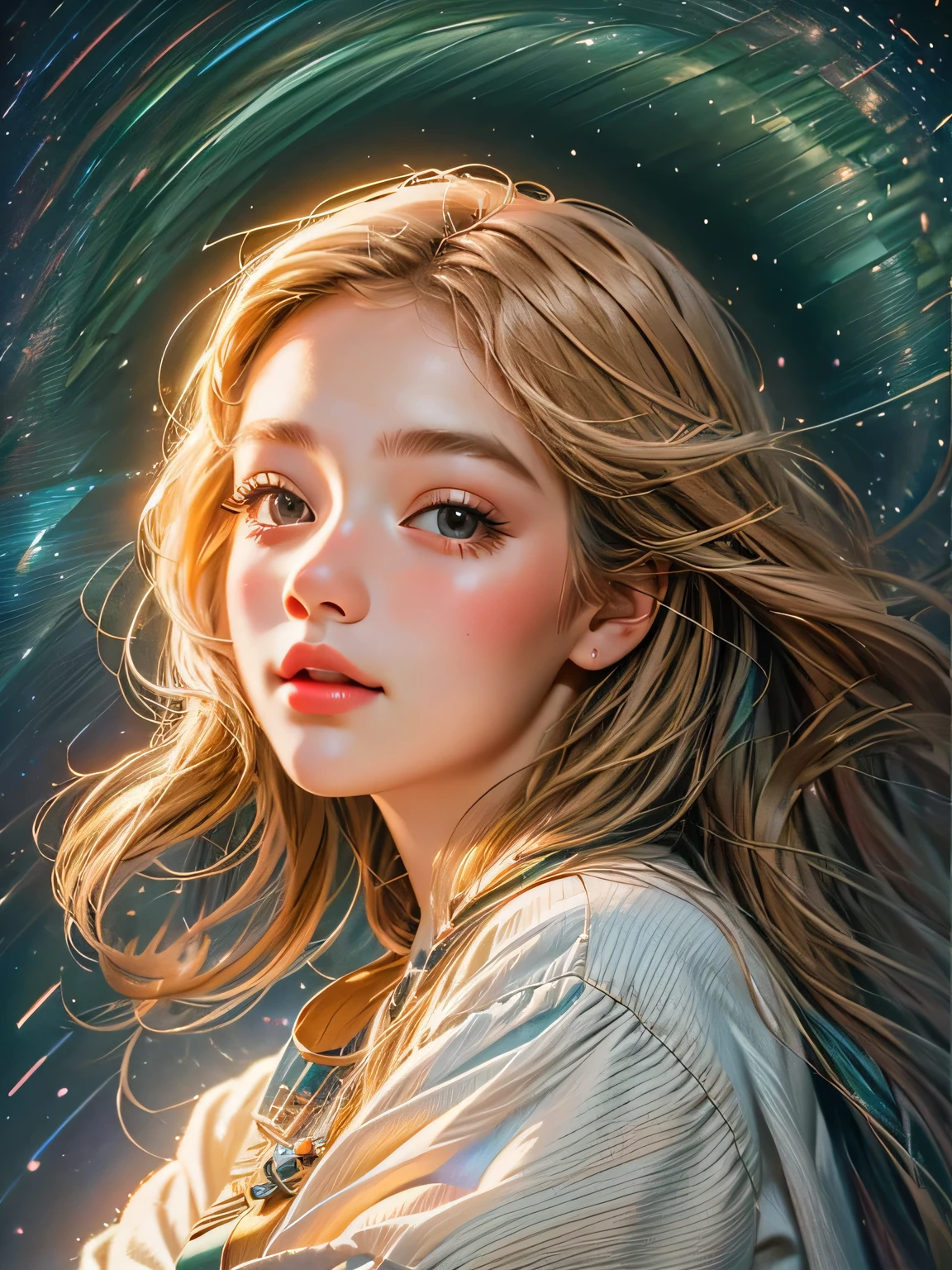 1girl, the most beautiful girl ever, , illustrations, best quality:1.2, ultra-detailed, realistic:1.37, vibrant colors, soft lighting, dreamy atmosphere