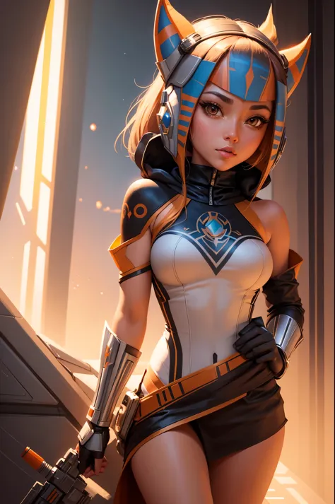  star wars outfit, cutesexyrobutts, ahsoka tano, :: rossdraws, portrait of ahsoka tano, inspired by rossdraws, oc commission, lo...