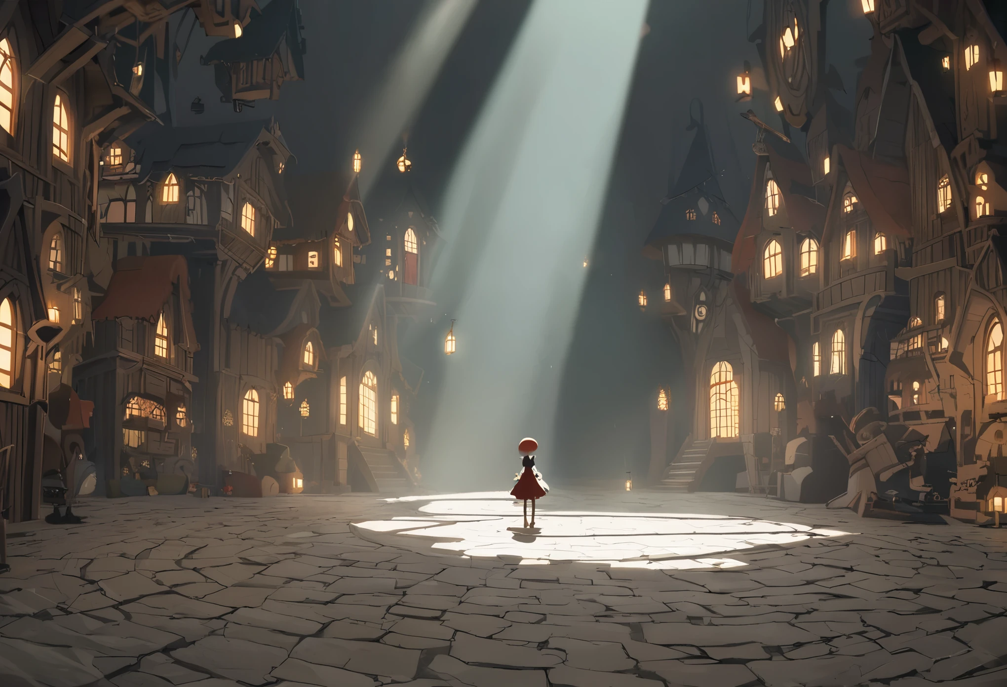 highres, unparalleled masterpiece, detailed background, absurdres, perfect anatomy(Hansel and Gretel)good lighting, volumetric lighting, cinematic shadow,