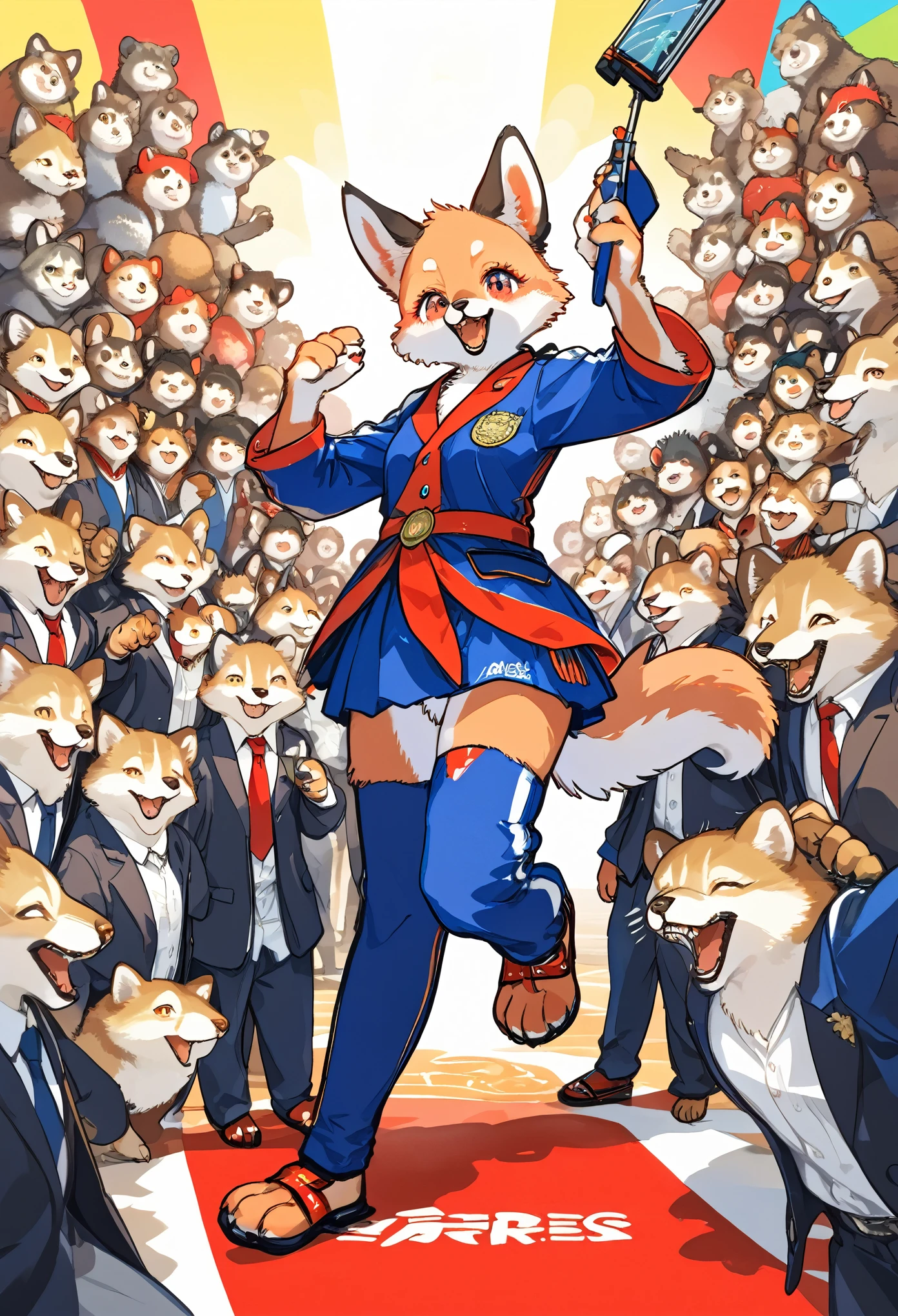 super high resolution, detailed background, World Heritage Site, 6+boys, 6+girls, Happy, joyful, absurdres(Photos of solo travelers)(kemono, furry anthro),