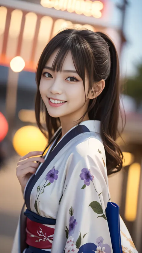 Looking at the camera,(((highest quality, 8k, masterpiece))), Sharp focus, (Beautiful woman with perfect figure), thin, (Hairstyle: superior)), ((kimono: Cane)), street: 1.2 Highly detailed face and skin texture Detailed eyes Double eyelid Random pose, (sm...