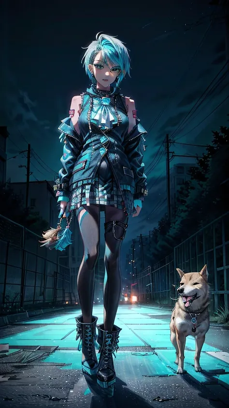 (1girl with 1dog:1.3), unparalleled masterpiece, 8k, hyper extreme detailed:1.2, highres, score_9, score_8_up, score_7_up, aafra...