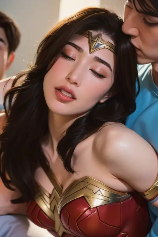 私はWonder Womanです、完璧なWonder Womanの衣装，On all fours,Hug from the front,お姫様Hugged,Hugged,Being strangled,You can hold it，Leaning on ...