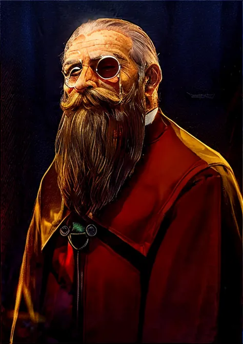 monocle　elder　beard　Wizard