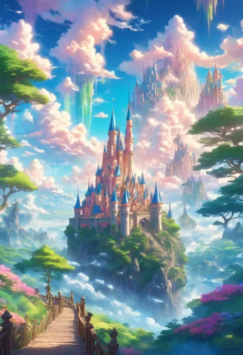 (best quality,4k,8k,highres,masterpiece:1.2),ultra-detailed,realistic:1.37,a beautiful castle in the clouds,dreamy,idyllic,ether...