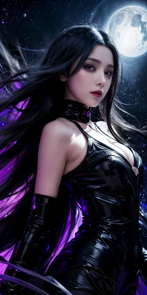 (highest quality,High resolution:1.2),(dark,Threatening:1.1),(Bad luckな:1.1), In the vortex of space,
Heart of a Goth Maiden, Ve...