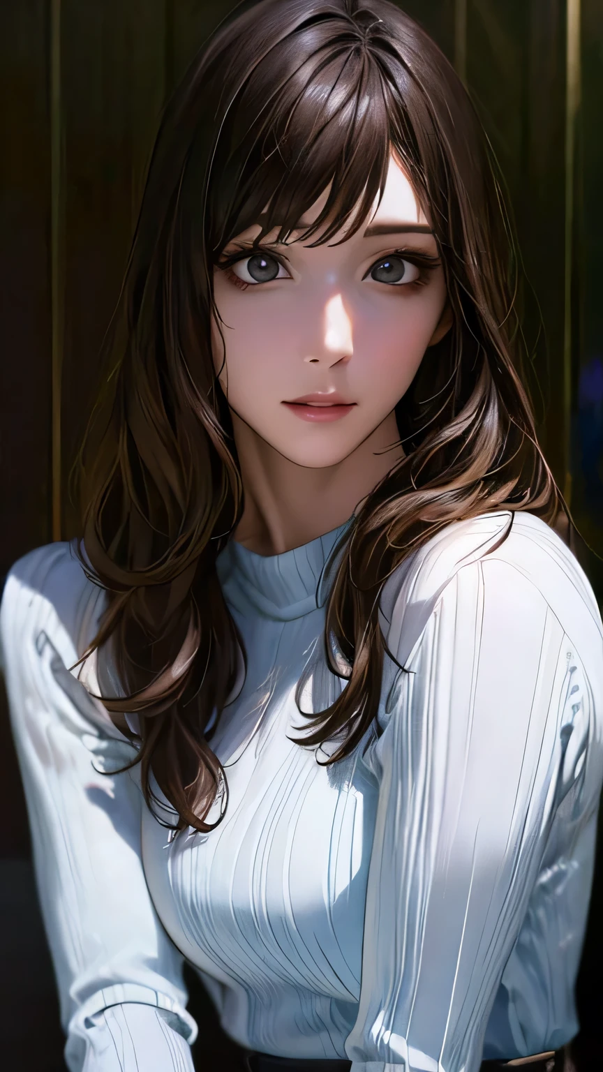 (hig彼st quality、8k、32k、masterpiece)、(Realistic)、(Realistic:1.2)、(High resolution)、Very detailed、Very beautiful face and eyes、1 girl、Delicate body、(hig彼st quality、Attention to detail、Rich skin detail)、(hig彼st quality、8k、Oil paint:1.2)、Very detailed、(Realistic、Realistic:1.37)、Bright colors、Full Body Shot, (Casual Fashion)