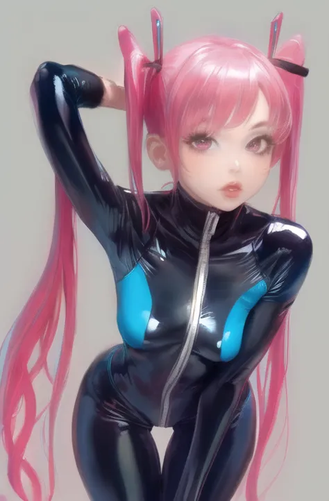 ((masterpiece)), (highest quality), (detailed), One girl,
View your viewers,  (lipstick:0.75), Leaning forward,
Long pink hair, ...