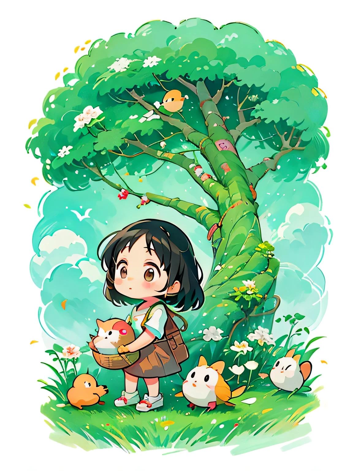 Hayao Miyazaki、Kawaii-Design, das schönste Mädchen aller Zeiten、chibi, birdie、hohe Wände