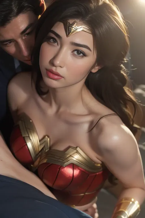 私はWonder Womanです、完璧なWonder Womanの衣装，On all fours,Hug from the front,お姫様Hugged,Hugged,Being strangled,You can hold it，Leaning on ...