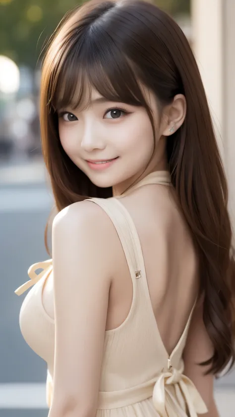 bright表情、Photorealistic:1.32、highest quality、超A high resolution、最も美しい日本のgirlの写真、Cute and beautiful face details、Small Face、(Purelos Face_V1:0.008)、美しいbangs、14 years old、Radiant, fair, glowing skin、Hair gets tangled in the face、(girl１people:1.3)、顔まで伸びるbangs...