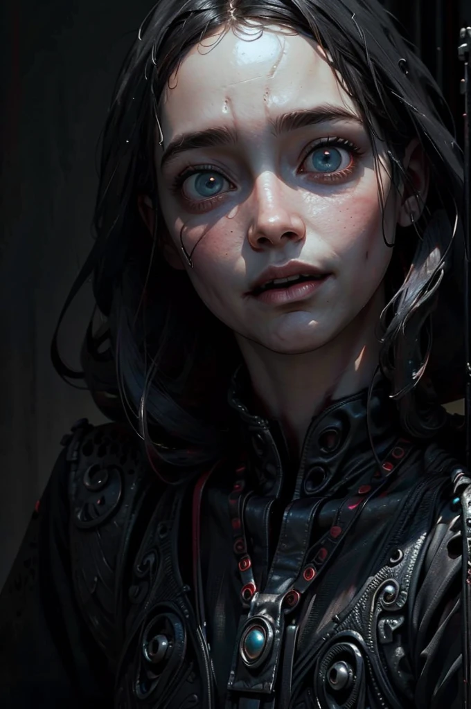 Space, distant stars, fantastic image. Face. Figure. Graceful shapes. Graceful girl. (High quality), (stylization - animation, realism). Dark cool colors are mixed with warm shades. Angel girl, photorealistic, cinematic picture, high detail, full black hole, 8K. dynamic expressive image (1 girl; 1.3), Solo, (((Very detailed eyes and face))), Beautiful detailed eyes. masterpiece, best quality, full-length portrait, amazing beauty, dynamic pose, gentle face, and bright eyes. (Front) She wears a sheer, semi-sheer dress that shows off her slender figure. She is an angel who descended into the underworld. She is a savior, a light in a dark kingdom, emitting a soft glow. High detail, other worlds, firelight, detail, high quality, low light, dark environments - the scary cinematic setting is great. Girl with white skin, realistic detailed skin, clear focus, volumetric fog near the floor, 8k, UHD, DSLR, high quality, film grain. photorealism, lomography, fantastic dark art, utopian reality.