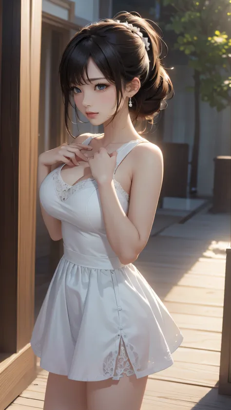 (random cute clothes),(random pose),(Thin type),(large breasts),(random hairstyle),(Highest image quality,(8K),Ultra-realistic,B...