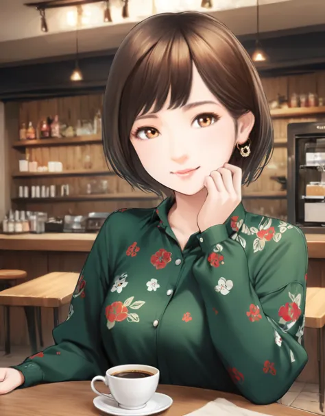 (best quality:1.2), 1girl, Cafe