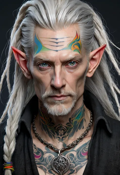 Male wood elf, elven, horror, (Artstation:1.1), (great eye detail:0.7), solo, masculine, skinny, looking at viewer, photorealist...