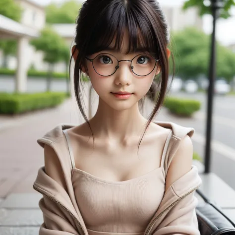 detailed face, cute face,brown eye, Gentle and attractive Chinese beauty, Half-body photo, Delicate and sexy collarbone, Attract...