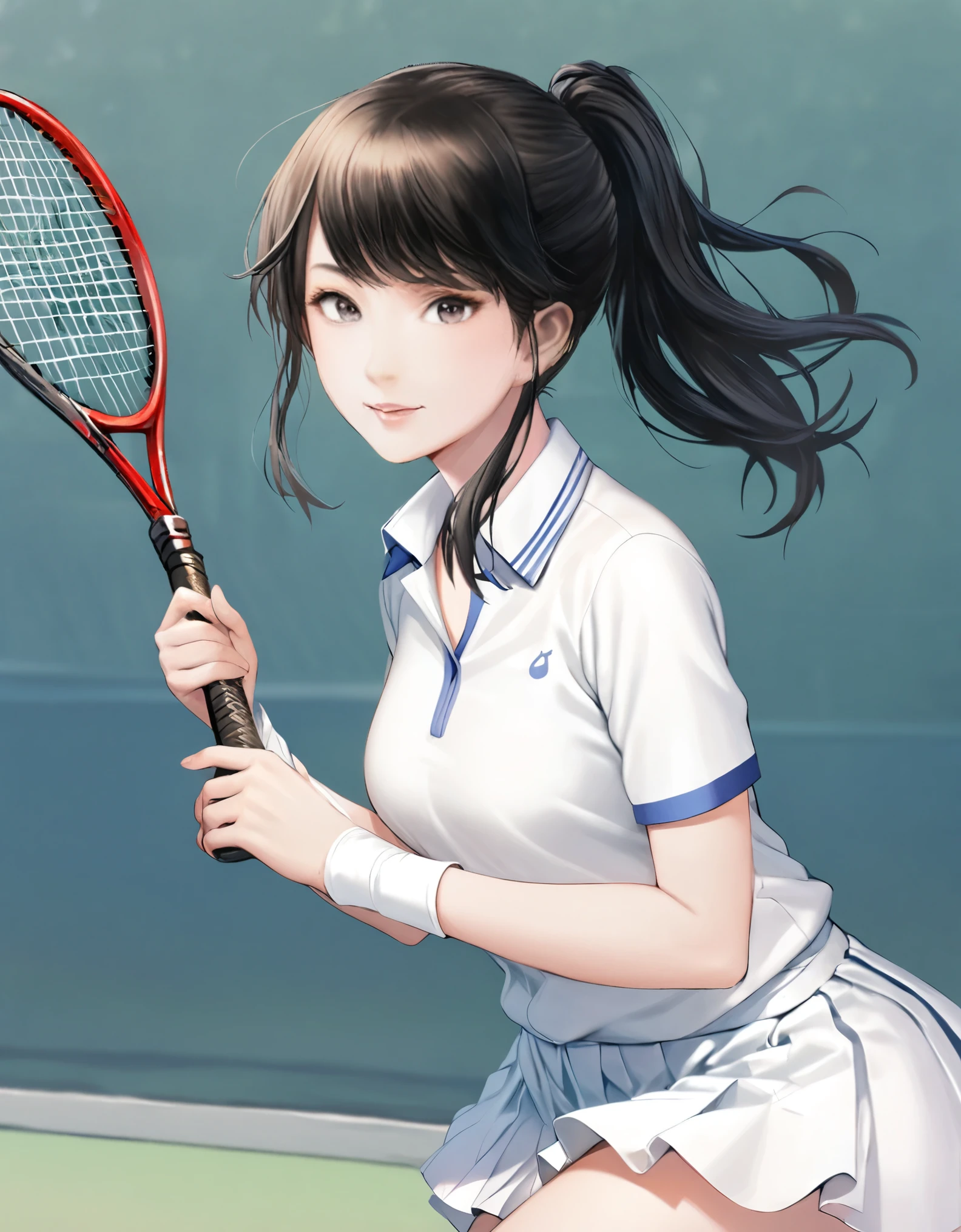 (best quality:1.2), 1girl, break, tennis