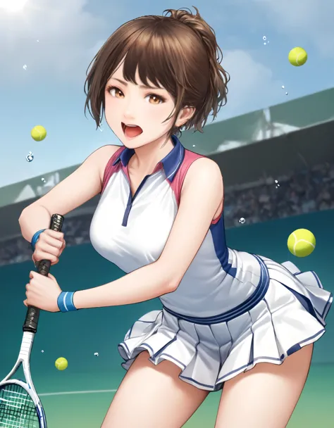 (best quality:1.2), 1girl, break, tennis