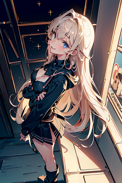 (from above:1.2),(from side:0.9), ((Face)), (Close-Up:0.4), 1female, teacher, wearing a hoodie, bootyshorts, Thicc, small breast, light colored hair, long hair, blue eyes, face to detail, detailed eyes, the background is a pizzaria, smiling, highest quality, (RAW photo:1.2)(Curve,Model,glamor:1.5),Beautiful breasts,Farbe_aberration,beautiful detailed shadow,Beautiful eyes,Beautiful body,Beautiful skin,beautifull hands,(medium_breasts:1.5),Brown hair,watching at viewers,black suspenders,Bulging big,breasts,walls: Black miniskirt, garters, Gaze, Small face,bangss,holster,Beautuful Women,hands up,leg holster,Gaze,black boots panty shot, provocation,flank,flank sweat soio,arm,,narrow waist,(with sparkling eyes and a contagious smile),her thin pubic hair, looking at viewer, pose muy sexy"