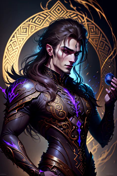 Portrait of elegant dark deity ,godlike face detailed beautiful face, beauty face, darkness ,full body  ,handsome , beauty and t...
