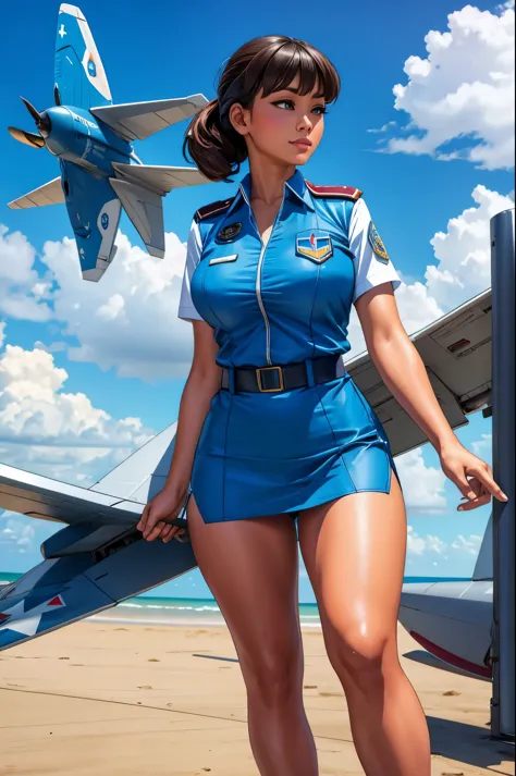 Hawaiian beauty, uniform, airwoman