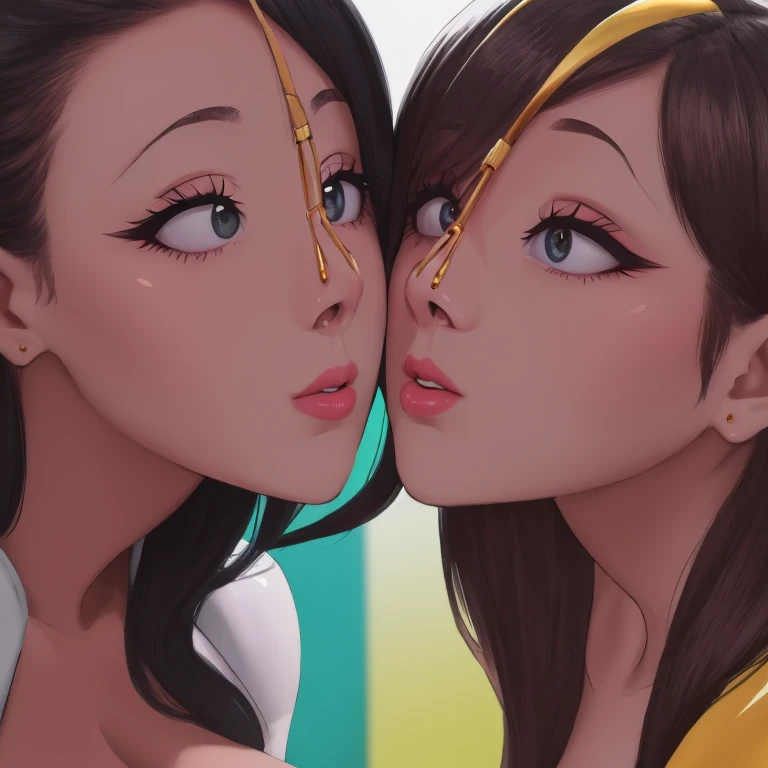 (8k,最high quality, High resolution:1.2,high quality, Super detailed, 最high quality, Very detailed, beautiful, masterpiece),Two moms,(Nose hook:1.2)
