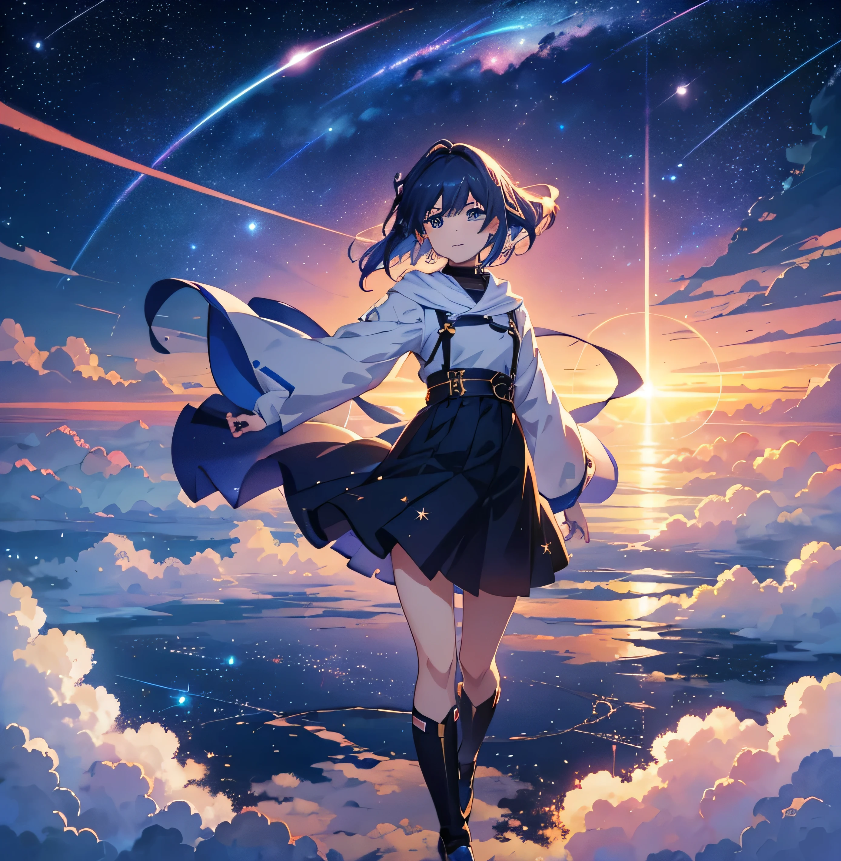 Galaxy Railroad avec des rails dans le ciel、Le train aérien roule sur des rails、Mer de nuages、Belle scène d&#39;animation du ciel avec des étoiles et des planètes, Ville abandonnée flottant sur la mer,ciel spatial. par Makoto Shinkai, fond d&#39;écran animé 4k, fond d&#39;écran animé 4k, Fonds d&#39;écran d&#39;art animé 8K, Fond d&#39;écran animé 4k, Fond d&#39;écran animé 4k, Fond d&#39;écran animé 4k, ciel animé, Fonds d&#39;écran impressionnants, fond d&#39;anime, Planètes célestes en arrière-plan, fond d&#39;anime art