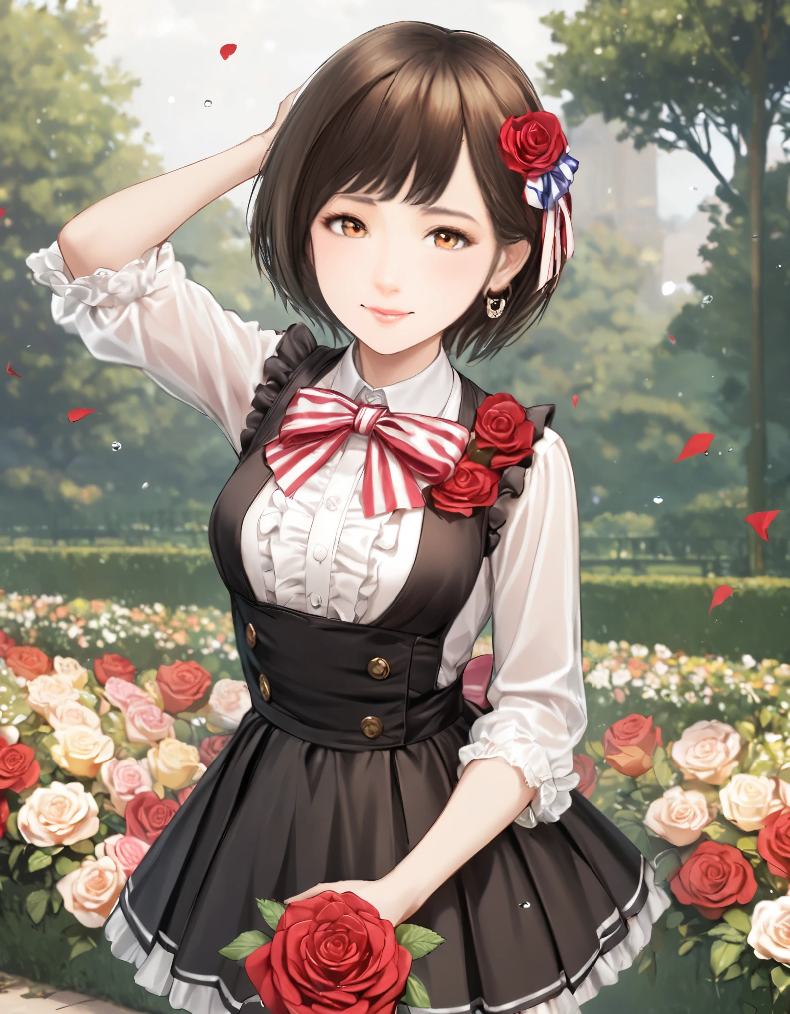 (best quality:1.2), 1girl, break, Rose Garden