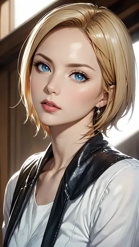 (highest quality,4k,8K,High resolution,masterpiece:1.2),Super detailed,realistic:1.37,portrait,blonde,blue eyes,white skin,weari...