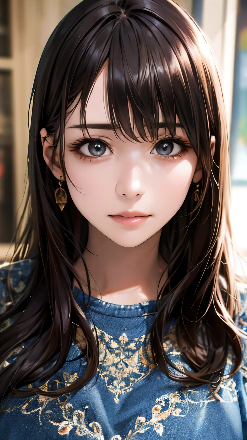 (hig彼st quality、8k、32k、masterpiece)、(Realistic)、(Realistic:1.2)、(High resolution)、Very detailed、Very beautiful face and eyes、1 girl、Delicate body、(hig彼st quality、Attention to detail、Rich skin detail)、(hig彼st quality、8k、Oil paint:1.2)、Very detailed、(Realistic、Realistic:1.37)、Bright colors、Full Body Shot, (Casual Fashion)