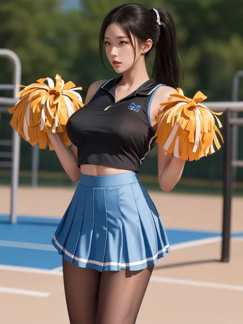 Masterpiece,Best quality,offcial art,Extremely detailed Cg Unity 8K wallpaper,((cheerleading)),On the playground,Cheerleading un...