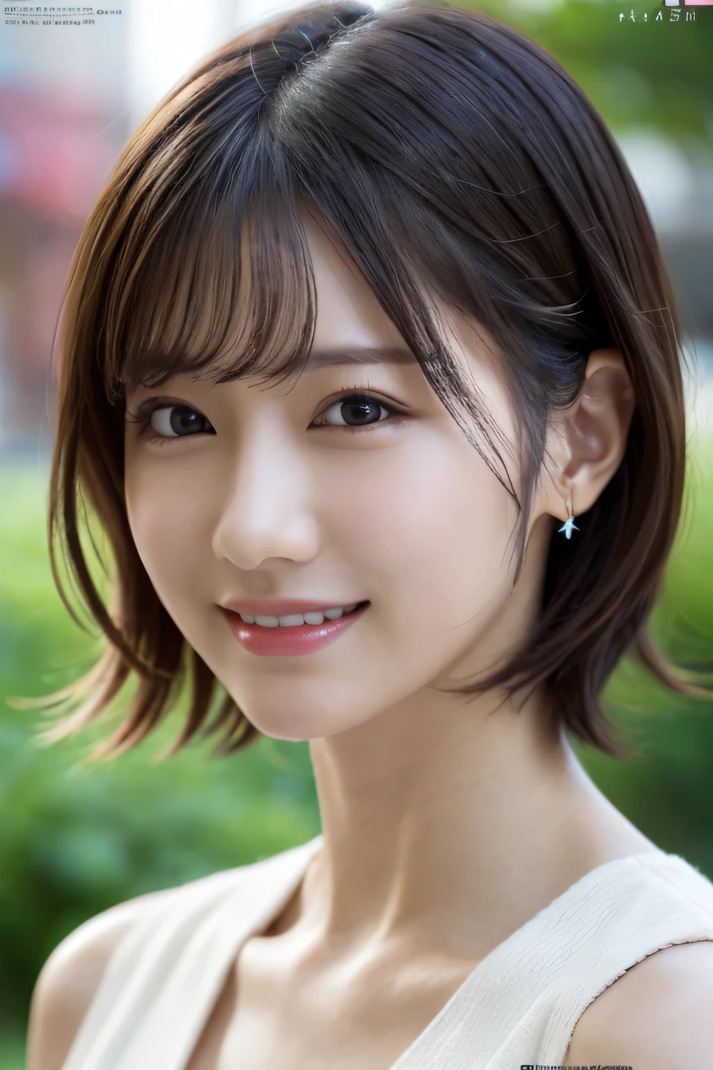 One Girl, (Wear a stylish spring outfit:1.2), (Beautiful Japanese idol portrait photos),
(Photo shoot for a fashion magazine:1.3), 
(RAW Photos, highest quality), (Realistic, photo-Realistic:1.4), masterpiece, 8K Portrait,
Very delicate and beautiful, Very detailed, 2k wallpaper, wonderful, In detail, Very detailed CG unity 8k wallpaper, 
Very detailedな, High resolution, 
Soft Light, Beautiful detailed girl, Very detailed eyes and face, Beautiful and detailed nose, Beautiful details,
Cinema Lighting, Perfect Anatomy, 
Slender body, Flat Chest, Semi-short hair, Parted bangs, Bokeh, Dynamic Angle, A light smile,