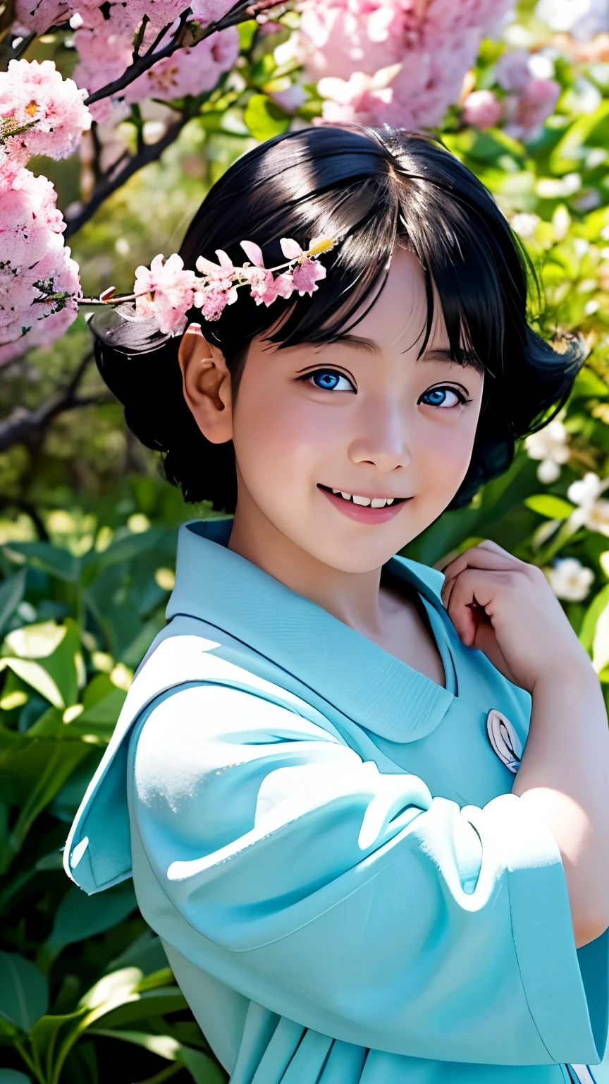 Description: Embark on the charming visuals of Uzumaki Himawari, with exquisite detail and realism.

In the first portrait, Himawari stands in the middle of a sunlit garden, her bright blue eyes sparkling with curiosity and wonder. Her golden hair flowed in soft waves around her shoulders, framing her cherubic face decorated with a playful smile. The soft colors of pink and lavender flowers add a touch of whimsy to the scene, reflecting Himawari's joyful spirit and boundless energy.

The second portrait zooms in on Himawari's features, highlighting the smooth contours of her face and the innocence in her expression. From the subtle dimples that adorn her cheeks to the twinkle in her eyes, every detail is rendered with stunning realism, capturing the essence of Himawari's youthful charm and innocence.

The final shot shows Himawari in a cute moment of mischief, her laughter echoing through the air as she chases a fluttering butterfly. With her tiny hands outstretched and her eyes sparkling with joy, Himawari embodies the joy and spontaneity of childhood, reminding viewers of the magic that surrounds us all.