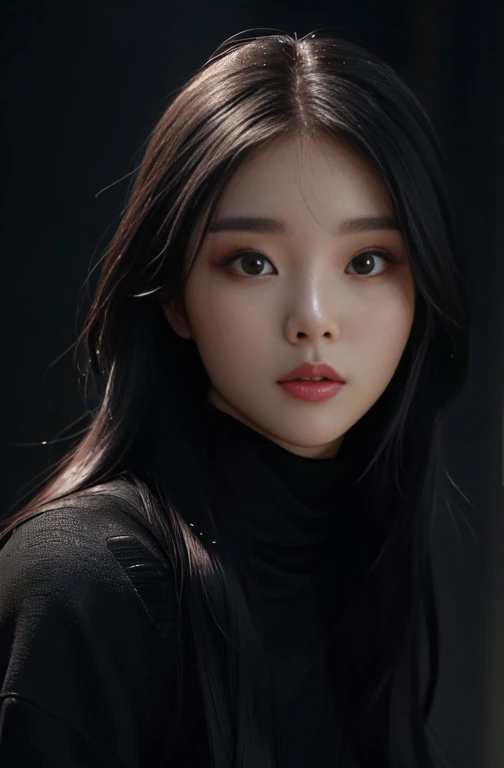 Close-up of a long-haired woman wearing a black turtleneck, iu Lee Ji-eun as a super villain, Lee Ji-eun, Lee Ji-eun, Shin Jinyoung, Jaeyoung Nam, South Korean actress, Portrait of Black Pink&#39;s Joshi, Fan Se-, Choi Hong-hwa, Bae Suzy, Kwak Ji-yeon