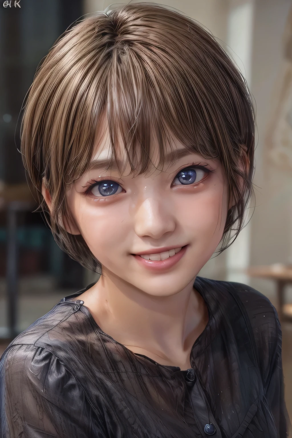 (NSFW:-1), (masterpiece:1.3), (8k, photorealistic, RAW photo, best quality: 1.4), 
cinematic lighting, 
(1boy), beautiful face, (realistic face), 
beautiful hairstyle, (short hair :1.5),
realistic eyes, beautiful detailed eyes, 
(realistic skin), beautiful skin, 
(blouse), 
absurdres, attractive, 
ultra high res, ultra realistic, highly detailed, 
golden ratio, smiling, teeth out, 
