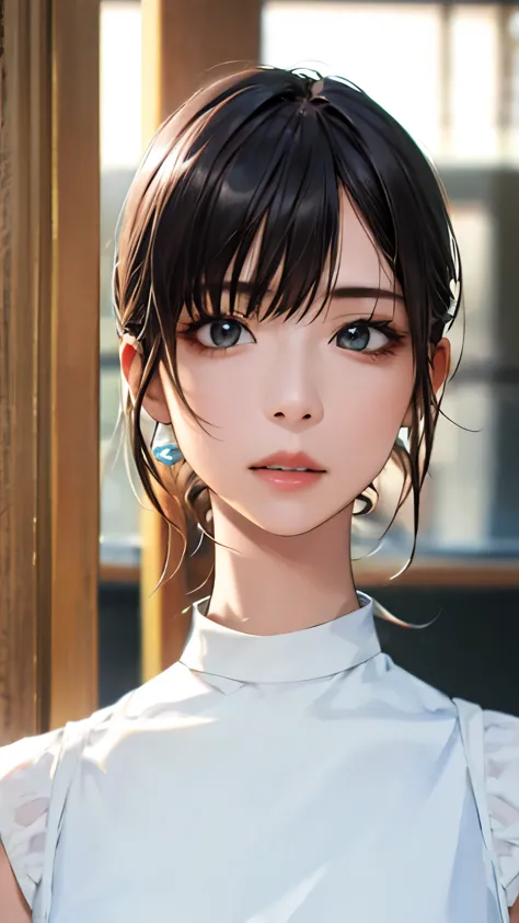 (hig彼st quality、8k、32k、masterpiece)、(Realistic)、(Realistic:1.2)、(High resolution)、Very detailed、Very beautiful face and eyes、1 g...