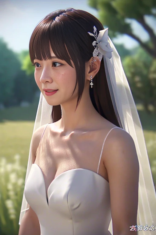 красивая японская женщина, 25 лет, , 8К, супер деталь, Лучшее качество, (фотореалистичный:1.4), Счастливый плач, свадебное платье, (от груди вверх:1.5), вид от первого лица