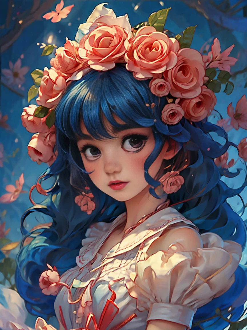 1girl, beauty, Wearing a rose-red Lolita magic dress，Beautiful eyes，Beautiful hair accessories，背景是beauty的魔法室，Lolita style，Second Dimension，Masterpiece，High quality and high resolution，comics，Small fresh, cowboy shot, UHD, retina, ccurate, anatomically correct, textured skin, super detail, award winning, best quality, 8k, 1lltnh1