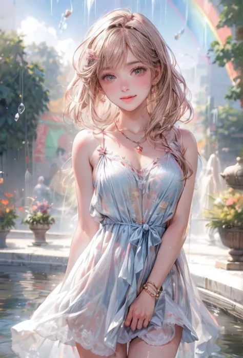 masterpiece:1.2, highest quality, 16k, highres, ultra-realistic, photorealistic:1.37, beautiful detailed:1.2, cute girl, standin...