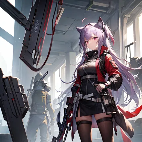 need a single character image，the style is similar to the anime characters in the mobile game arknights，race is the film in the ...