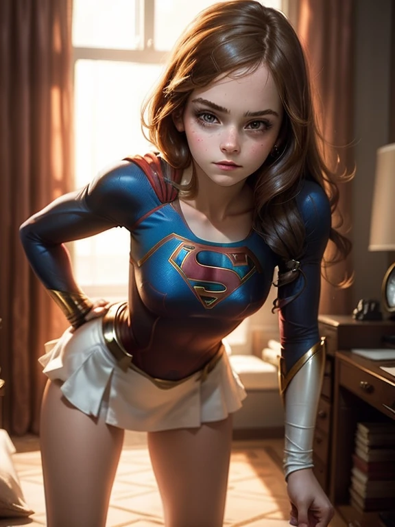 Die Teenagerin Emma Watson als Supergirl, sexy