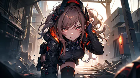 ((Best quality)), ((masterpiece)), (detailed:1.4), 3D, an image of a beautiful cyberpunk female, Yandere , Yandere Face , Trance...