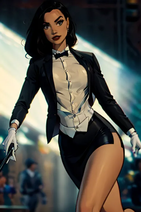 zatanna, realistic, realism, photorealism, photo-realistic, high contrast, (photorealistic:1.4), 8k high definition detailed rea...