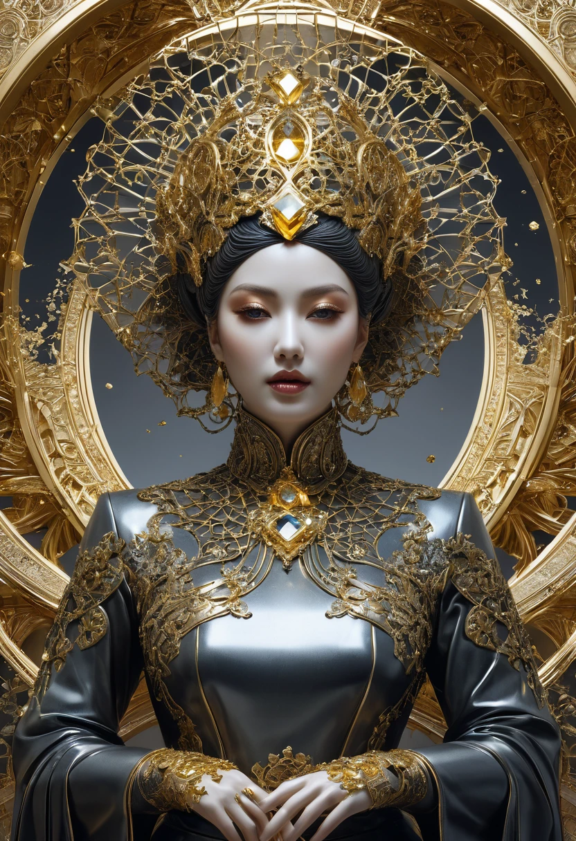 



Photo, 8k ((surrealist)) statue de sculpture en marbre extraterrestre, complexe, elegant, Very detailed, majestueux, digital Photography, art by artgerm and ruan jia and greg rutkowski surrealist painting gold and siver  filigree, Broken glass, (chef-d&#39;artwork, side lighting, HDR, Realistic, HD
















