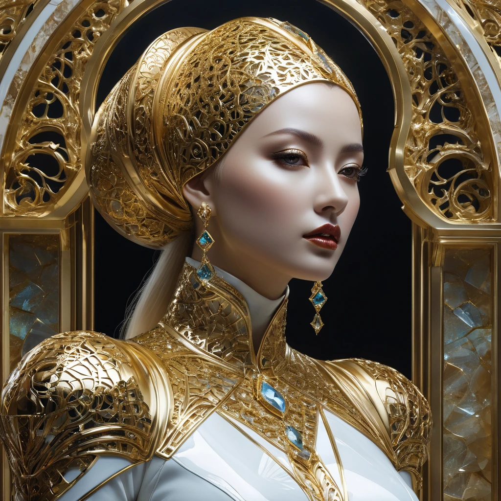 



Photo, 8k ((surrealist)) statue de sculpture en marbre extraterrestre, complexe, elegant, Very detailed, majestueux, digital Photography, art by artgerm and ruan jia and greg rutkowski surrealist painting gold and siver  filigree, Broken glass, (chef-d&#39;artwork, side lighting, HDR, Realistic, HD
















