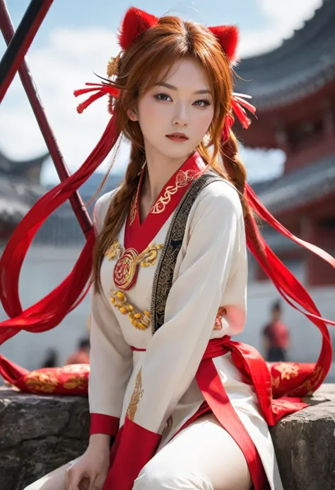 Female Sun Wukong，Sun Kongnu，Redhead and tall